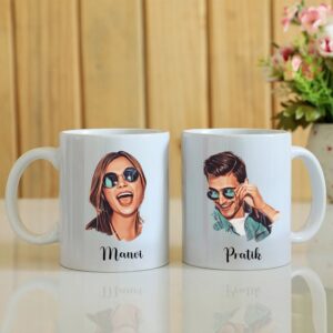 A Personalized White Ceramic Mug with High-Quality Print