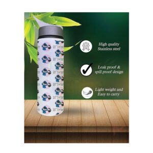 D Personalized Water Bottle with Straw & Handle - Design Your Own! 750ml