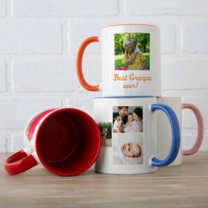 B Create Your Perfect Mug: Customizable 3 Tone Mugs with Colored Accents!