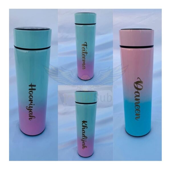 J Gradient Pink Smart Water Bottle - Personalized with Temperature Display! 500ml - Image 3