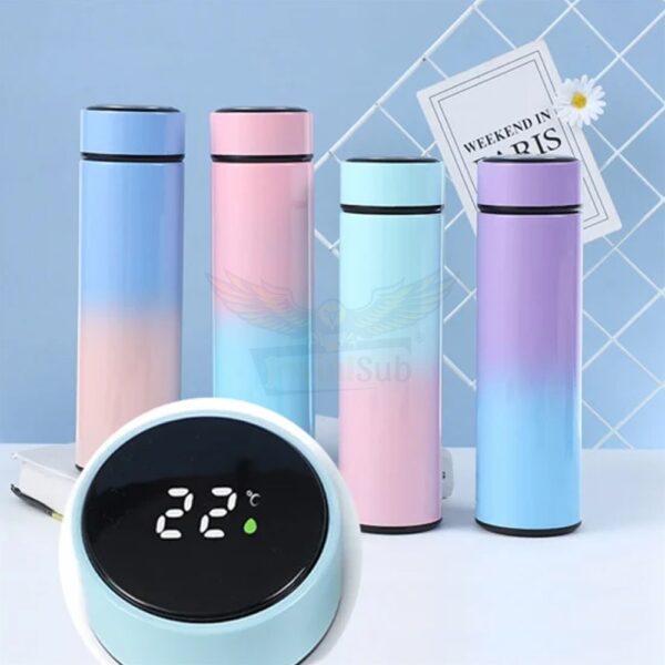 J Gradient Pink Smart Water Bottle - Personalized with Temperature Display! 500ml
