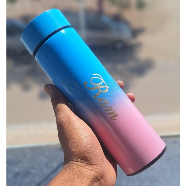 J Gradient Pink Smart Water Bottle - Personalized with Temperature Display! 500ml - Image 2