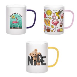 Sleek & Stylish: 450ml Custom Printed Colour Handle Mug