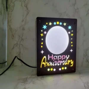 Illuminate Your Memories with a Wooden Brown LED Photo Frame
