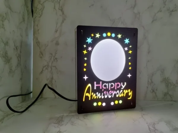 Illuminate Your Memories with a Wooden Brown LED Photo Frame
