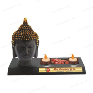 The Customizable Golden Lord Buddha Desktop Statue (250mm x 100mm x 165mm)
