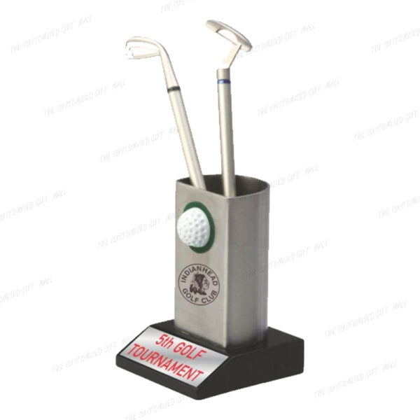 The Golf Themed Pen Holder (Customizable) (63mm x 65mm x 160mm)