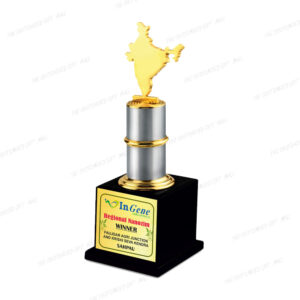 Honoring National Excellence and Pride - Indian Map Trophy (11 Inch)
