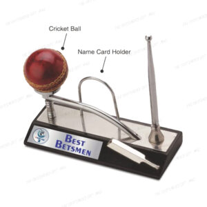A Functional Tribute to the Gentleman’s Game - Cricket Themed Desk Organizer (Customizable) (168mm x 65mm x 107mm)