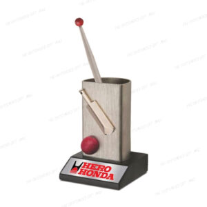 Organize with Passion, Display with Pride - Cricket Theme Pen Holder – 63 x 65 x 160 mm