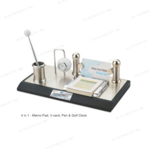 A Perfect Blend of Functionality and Elegance - The 4-in-1 Golf Themed Desk Organizer with Clock (Customizable) (279 x 152 x 122mm)