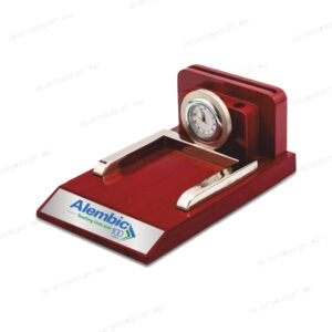 The Silver 3-in-1 Desk Organizer with Clock (Customizable)