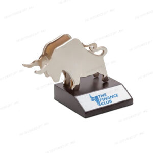 Tame Your Desk Essentials: The Bull Card Holder & Paperweight (Customizable)