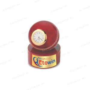The Cricket Ball Clock (Customizable) (83mm x 83mm x 75mm)