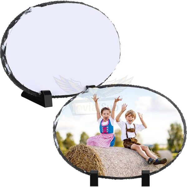 Personalized Oval Stone Photo Display - Image 2