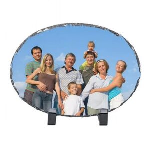 Personalized Oval Stone Photo Display