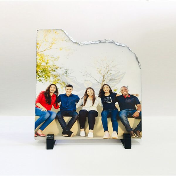 Timeless Treasures: Personalised Photo Rock Photo Frame With Square Left