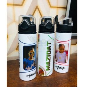 S Stylish and Functional Accessory : Personalized Black Triangle Press Bottle