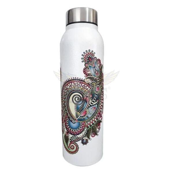 R Personalized Stainless Steel Water Bottle with Silver Cap