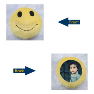 A Subtle Touch of Personalized Joy : Custom Photo Slightly Smiling Face Pillow (15"x15")