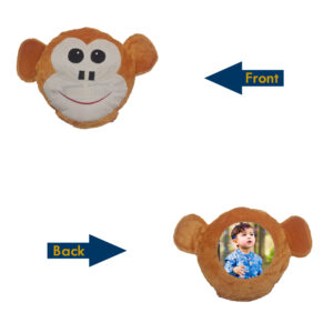 Simian Softness : Funny Monkey Face Pillow with Your Photo (16"x16")