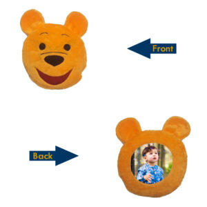 Soft Panda Plush Pillow : Customized Pooh Yellow Cartoon Panda Face Pillow