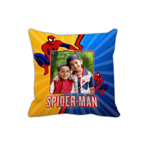 A Perfect Blend of Superhero Power and Personal Touch : Personalized Spider-Man Photo Pillow (12"x12")
