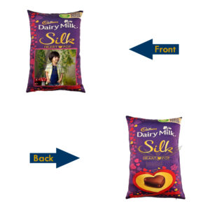 Chocolaty Comfort : Personalized Cadbury Dairy Milk Silk Photo Pillow (12"x18")