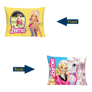 A Unique Blend of Personalization, Fun, and Glamour :  Customized Photo Cartoon Barbie Printed Pillow (12"x18")