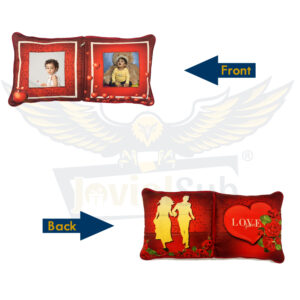 Your Love Story, One Cozy Fold At a Time : Personalized Foldable Love Pillow With Photo (12"x12")