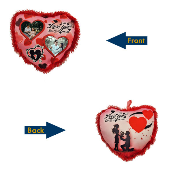 A Love That Lasts : Custom Photo Printed Fur Cushion – "I Will Love You All of My Life"