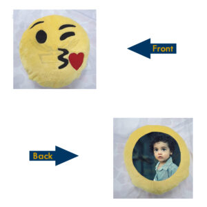 A Heartfelt and Playful Personal Touch : Custom Photo Face Blowing a Kiss Pillow (15"x15")