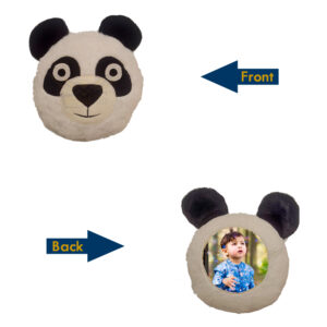 Your Face, Panda Face : Personalized Panda Face White Pillow with Your Photo