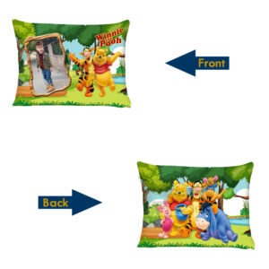 A Touch of Magic : Customized Photo Cartoon Winnie the Pooh Printed Pillow (12"x18")