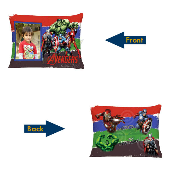Assemble Your Own Adventure : Customized Photo Cartoon Avengers Printed Pillow (12"x18")