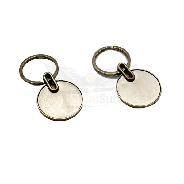 A Timeless Classic : Silver Metal Round Keychain with Custom Name