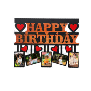 Personalized Celebration Keepsake : Customized MDF Happy Birthday Photo Frame