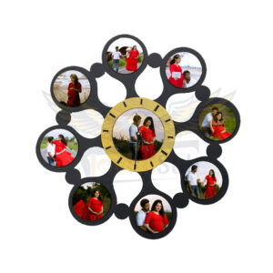 Memories Come to Life : The Customizable Photo MDF Clock Wall Frame