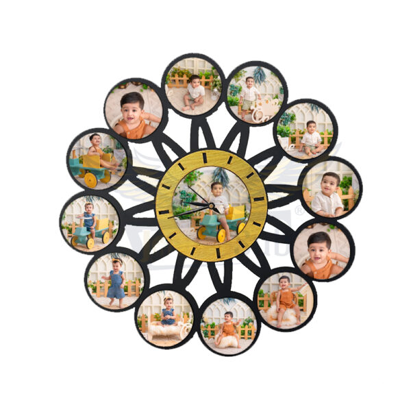 Picture Perfect Time : Round Photo Clock - MDF