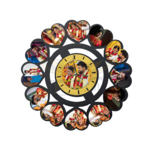 A Timeless Treasure : The Heart-Shaped Photo MDF Wall Clock Frame