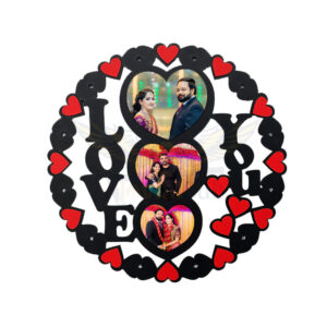 Capture Love, Frame Forever : Customized "Love You" MDF Wall Frame with Heart-Shaped Photo