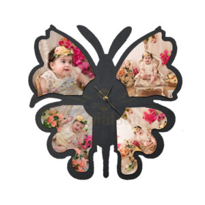Personalized Photo Display for Unique Home Decor : Customizable Butterfly-Shaped MDF Wall Frame