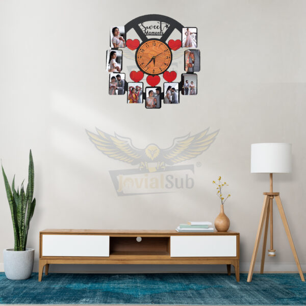 A Timeless Treasure : The Customized Photo MDF Sweet Moments Wall Clock Frame - Image 2