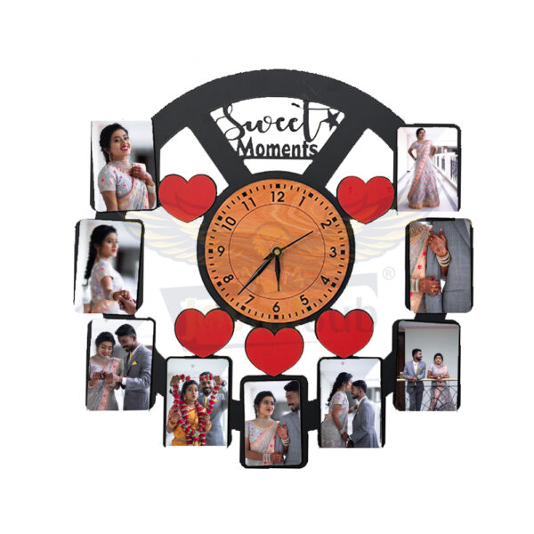 A Timeless Treasure : The Customized Photo MDF Sweet Moments Wall Clock Frame