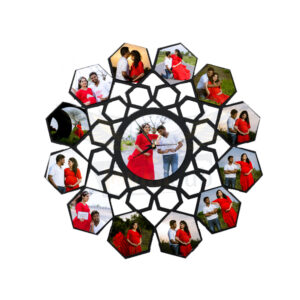 Capture Everyone Moments : Personalized Photo Mdf Clock Wall Frame