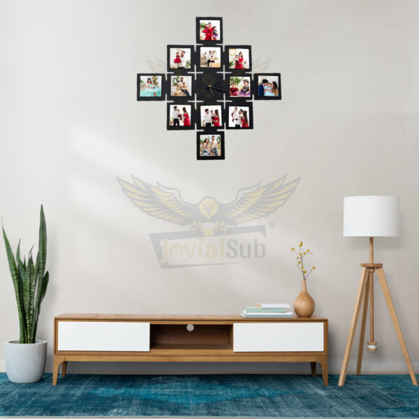 Timeless Treasure : Customize Photo MDF Clock Wall Frame - Image 2