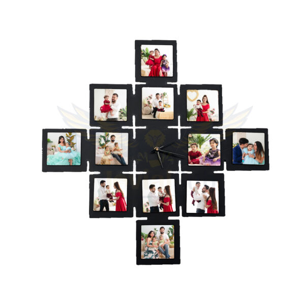 Timeless Treasure : Customize Photo MDF Clock Wall Frame