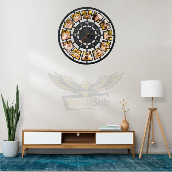 A Perfect Fusion of Function and Personalization : Customized Photo MDF Clock Wall Frame - Image 2