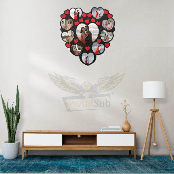 A Timeless Expression of Love : Customized Photo MDF Wall Clock Frame - Image 2
