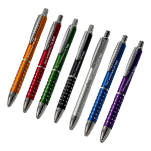 Elegance That Writes Your Identity : Customized Name Metal Pen with Sparkling Dot Grip Zone